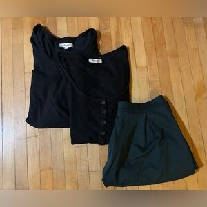 Madewell Set Of Tops And Skirt S/M